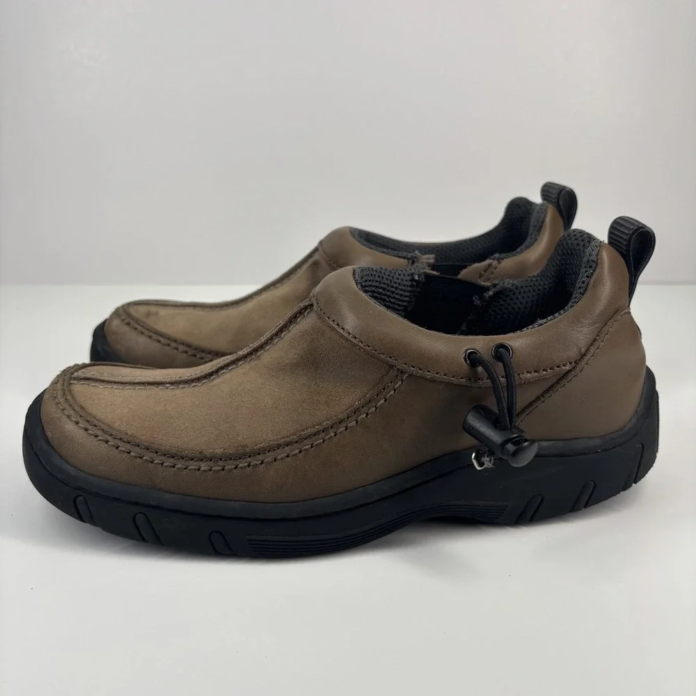 Dr. Martens Men's US 6/UK 5 Vintage Brown Leather Moc Toe‎ Pull-On Casual Shoes